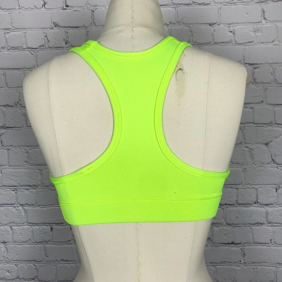 NIKE Dri-Fit Classic Swoosh Sports Bra Neon Green | XS - Picture 6 of 7
